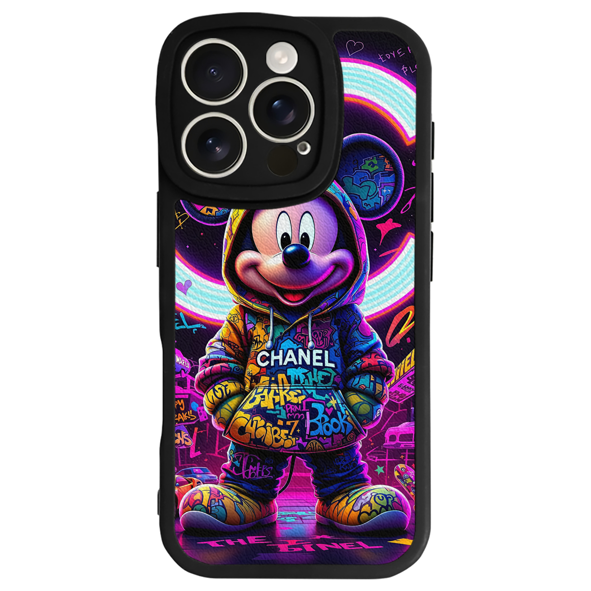 （画像用） ミッキーマウス Mickey Mouse 【iPhone 16シリーズ対応】シリコンスマホケース（レザー調） 材質：シリコン